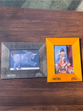 Framed Fernando Botero Prints - Pedrito and Toro set of 2